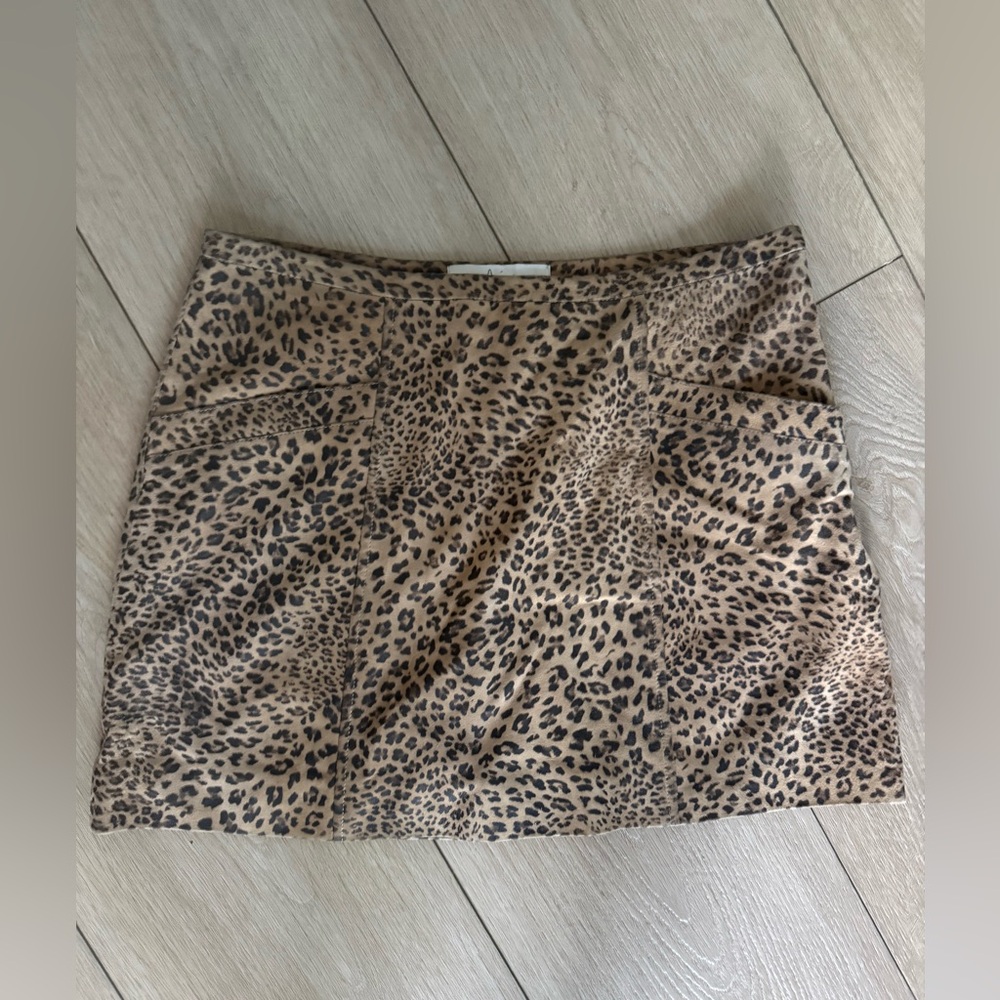 Joie Leopard Print Mini Skirt
